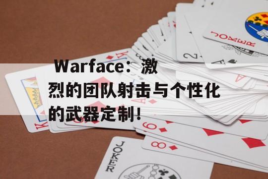  Warface：激烈的团队射击与个性化的武器定制！